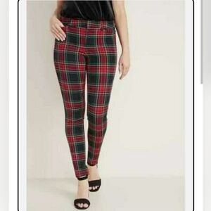 Old NAVY BNWT Extra Hi Rise Polished Pixie Skinny Tartan Pant - 16 Petite